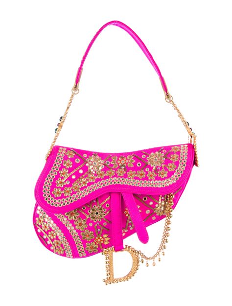 christian dior pink bag with indian embroidery|christian dior bag prices.